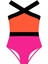 Pembe-Turuncu Kız Çocuk Mayo DB200703CM 1