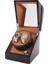 Otomatik Saat Kurma Kutusu (Winder) Piano Brown 2+0 Kahve Içi Taba LED Işık Sistemli 1