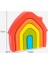 Newest Baby Wood Rainbow House Tree Dolls Mini Stacker Blocks Toys Rainbow Bars Block Small Size Creactive Toy Table Games Gift|stacking Blocks(Rainbow Colors) 2