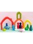 Newest Baby Wood Rainbow House Tree Dolls Mini Stacker Blocks Toys Rainbow Bars Block Small Size Creactive Toy Table Games Gift|stacking Blocks(Rainbow Colors) 3