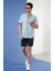 Pamuklu Slim Fit Düğmeli Yaka Kısa Kollu Gömlek Erkek GÖMLEK CF21S112546 1