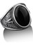 Kanatlı Kartal Oniks Siyah Taşlı Yüzük 2