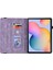 Samsung Galaxy Tab S6 Lite Için Çiçek Kelebek Baskılı Kart Yuvalı Darbeye Dayanıklı Pu Deri Tablet Kılıfı (Yurt Dışından) 5