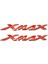 Yamaha Xmax Kabartmalı Sticker Solmayan Etiket Takımı Kırmızı 1