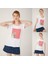 Pistachio Çizgi Desen Kadın T-Shirt M 3