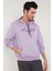 Slim Fit Baskılı Kapüşonlu Kanguru Cepli Pamuklu Sweat Erkek Sweat 5414019 3