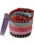 S 37 * 1.5 cm Pembe Pu Deri + Elmas Pet Yaka AZ15801 (Yurt Dışından) 5
