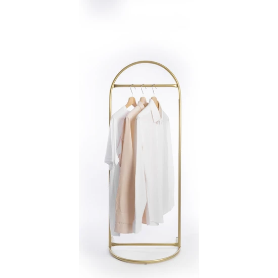 Fec Reklam Fec Reklam Butik Stil Oval Askılık Konfeksiyon Askılığı Altın Renk Askılık Gold Elbise Askılığı Ayaklı Askılık