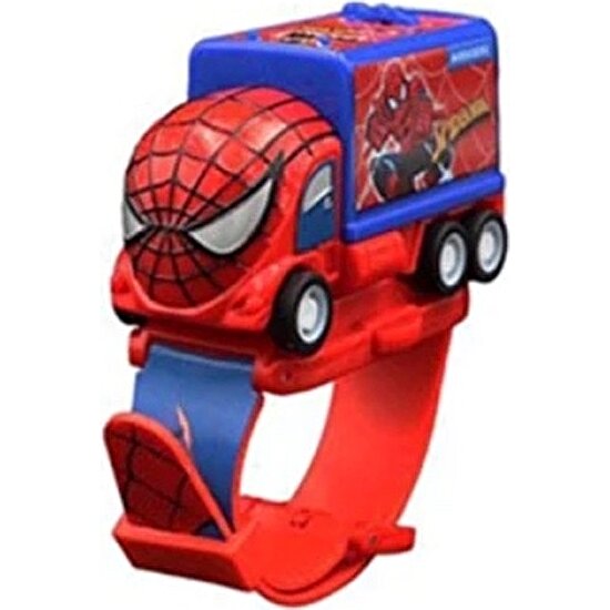 Seya Elektronik Spiderman Arabalı ve Projeksiyonlu Saat 6 Farklı Karakteri Duvara Yansıtır
