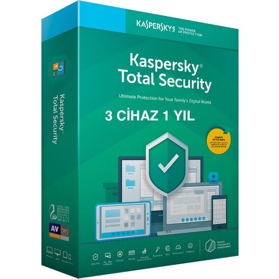 Kaspersky Total Security 2023 -3 Cihaz 1 Yıl