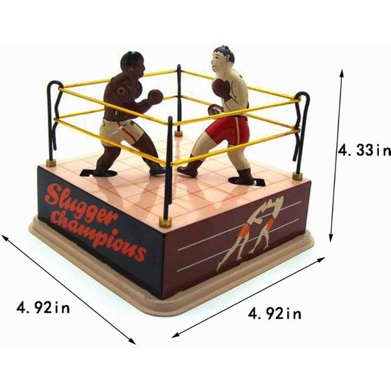 SLD Classic Vintage Tin Toy Boxing Ring Wrestling Boxers Fiyatı