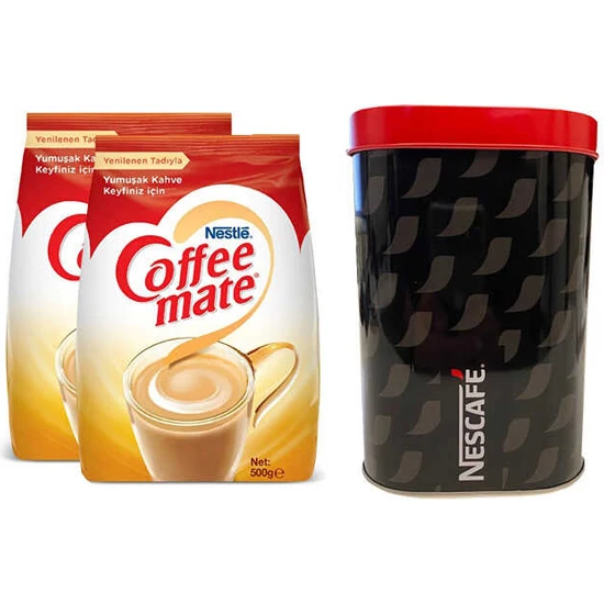 Nescafe Mp 2 Adet  Nestle Coffee Mate Kahve Kreması 500GR + Teneke Kutu