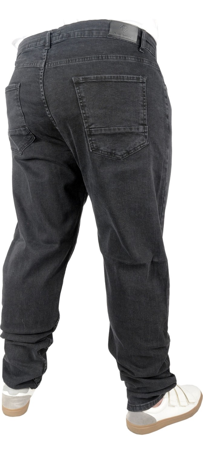 ModeXL Büyük Beden Erkek Pantolon Kot Black 21920 Siyah görsel 2
