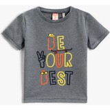 Koton Erkek Bebek Slogan Baskılı Kısa Kollu Tişört