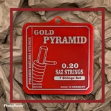 Gold 0.20 Pyramıd Saz Teli 5 Adet Mızrap , Mızrab Uzun Sap Saz Teli Bağlama Teli