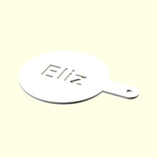 Aldım Geldi Eliz Kişiye Isime Isme Özel Kahve Stencil Stensıl Şablon Cafeler Için Sevgiliye Eşe Hediyelik Hediyesi Dekoratif Organik Plastik