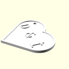 Aldım Geldi D & I Kişiye Özel Üretim Zincirsiz Kalp Aşk Anahtarlık Sevgiliye Eşe Hediyelik Tag Organik Plastikten