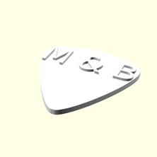 Aldım Geldi M & B Harfi Kişiye Özel Üretim Gitar Sevgiliye Eşe Hediyelik Bas 1 Adet Organik Plastik