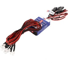 Shuai Yan 12 LED Aydınlatma Kiti 1/10 Ölçekli Modeller Için Direksiyon Fren Simülasyon Flaş Işığı Rc Araba Yokomo Tamiya Hsp Hpı Eksenel RC4WD(Yurt Dışından)