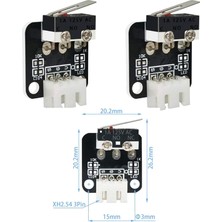 Shuai Yan 5 Adet 3pin Son Durdurma Limit Anahtarı 3D Yazıcı Aksesuarları Için Mekanik Uç Durdurma Anahtarı Modülü Cr 10 Ender3