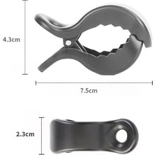 Puluz Puluz 4 Çanta Bebek Araba Battaniye Klipsi, Renk: 2 Adet (Siyah)