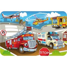 Lipyos 54 Parça Ahşap Puzzle Sevimli Itfaiye, Uçak, Ambulans, Helikopter ve Otobüs TYC00194269725