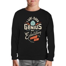 Yazı - Genius Siyah Çocuk Sweatshirt