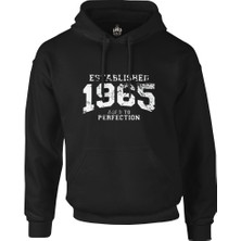 Lord T-Shirt 1965 Aged To Perfection Siyah Erkek Fermuarsiz Kapşonlu