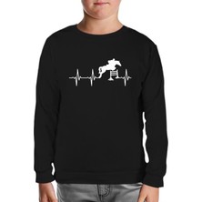 At 10 Siyah Çocuk Sweatshirt