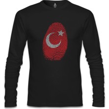 Dna'mızda Var - Ay Yıldız Siyah Erkek Sweatshirt