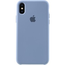 Hello-U Apple iPhone Xs Için Ipeksi Dokulu Silikon Telefon Kılıfı - Açık Mavi (Yurt Dışından)