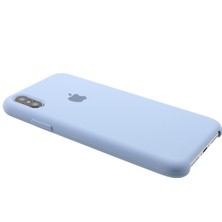 Hello-U Apple iPhone Xs Için Ipeksi Dokulu Silikon Telefon Kılıfı - Açık Mavi (Yurt Dışından)