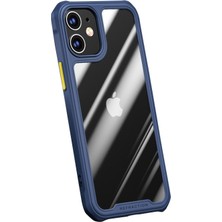 İpaky Apple iPhone 12 Için Darbeye Dayanıklı Pc+Tpu Telefon Kılıfı - Mavi (Yurt Dışından)