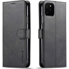 Lc.İmeeke Apple iPhone 11 Pro Için Pu Deri Cüzdan Tasarımlı Kılıf - Siyah (Yurt Dışından)