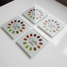 Decorita Cam Bardak Altlığı | 4'lü Takım Coffee Time | 10cm x 10cm