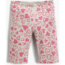 Koton Kız Çocuk Kalp Baskılı Tayt Rahat ve Esnek Tasarım ile Renkli Seçenekler Sunar