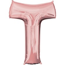 Parti Serüveni Harf Balon T Rose Renk 100 cm