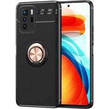Tekno Grup Xiaomi Poco X3 Gt Kılıf Ultra Korumalı Yüzüklü Manyetik Ravel Silikon + Cam Ekran Koruyucu