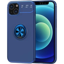 Tekno Grup Apple Iphone 13 Mini Kılıf Ultra Korumalı Yüzüklü Manyetik Ravel Silikon + Nano Ekran Koruyucu