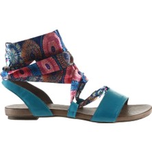 Bueno Shoes Turkuaz Deri 01 WJ1111 Kdn Sndlt
