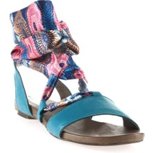 Bueno Shoes Turkuaz Deri 01 WJ1111 Kdn Sndlt