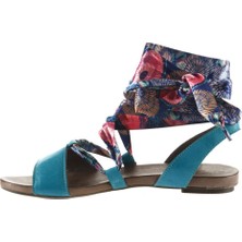 Bueno Shoes Turkuaz Deri 01 WJ1111 Kdn Sndlt