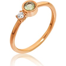 Apelda Gold Fıstık Taşlı Yüzük