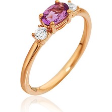 Apelda Lila Kristal Yüzük