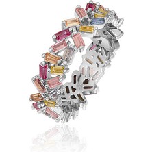 Apelda Renkli Kristal Yüzük