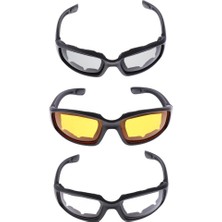 Sharplace 3x (Duman + Clear + Sarı) Motosiklet Toz Geçirmez Sürme Gözlükleri (Yurt Dışından)