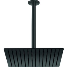 Gpd Ankastre Duş Başlığı Kare Slim Metal 30X30 cm Siyah ADS21-S