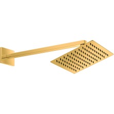 Gpd Ankastre Duş Başlığı Kare Slim Metal 20X20 cm Altın ADS27-A