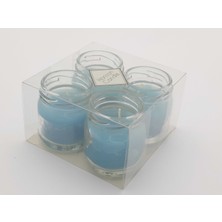 Be Beauty Horizon Mum 4'lü Mavi Renk Okyanus Kokulu Kavanoz Mum