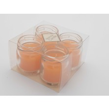 Be Beauty Horizon Mum 4'lü Turuncu Renk Portakal Kokulu Kavanoz Mum